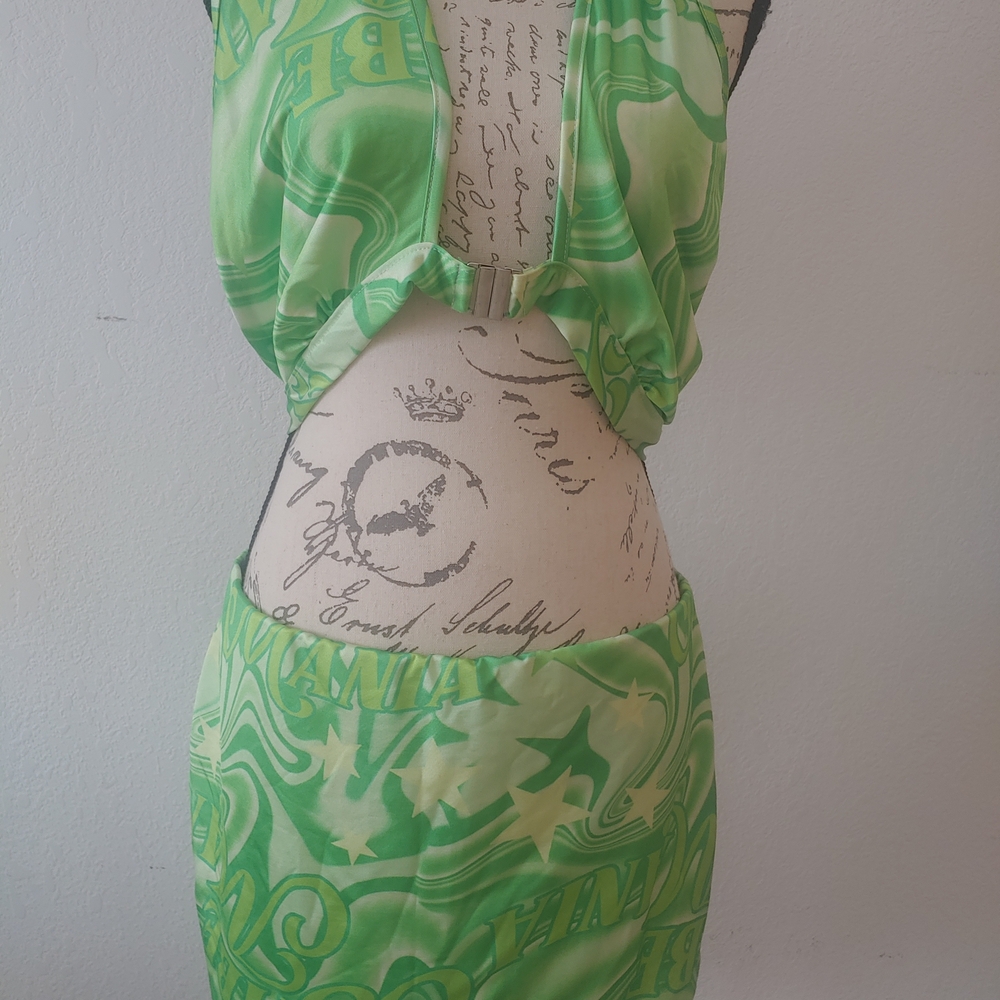 AsYou Green Patterned Two-Piece Set